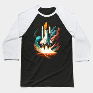 NASA Space Shuttle Launch Baseball T-Shirt